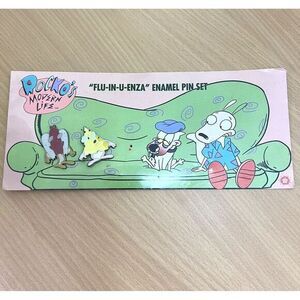ROCKO'S MODERN LIFE "FLU-IN-U-ENZA" ENAMEL PIN‎ SET (2 PC)